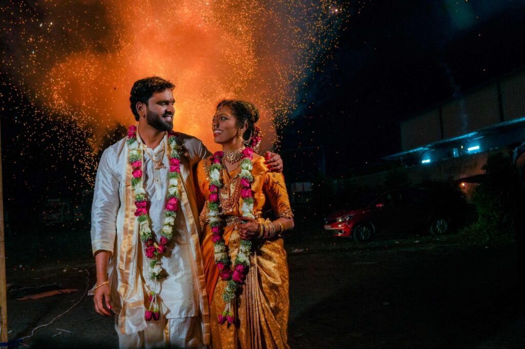 The Telugu Wedding Couple enjoyous the moment, It beautifully Shows by framesflow Photography in hyderabad